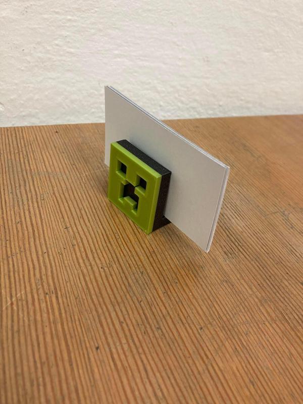 Minecraft creeper business card holder
