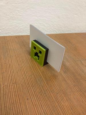 Minecraft creeper business card holder