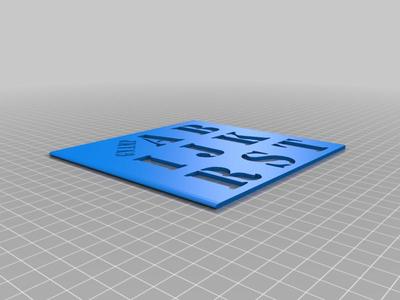 Alphabet Stencil - Divided