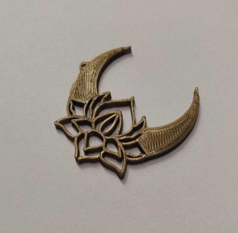 Halfmoon Mandala Flower Keychain/Earrings