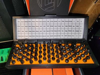 LTT Screwdriver Bit Holder for 72 bits w/ legend