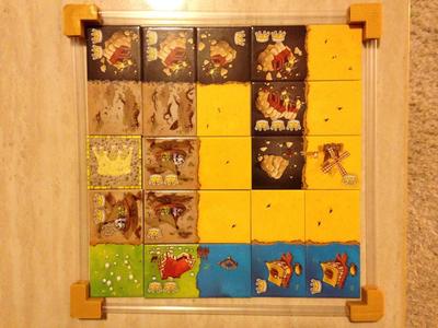 Kingdomino 5x5 border boundary using straws