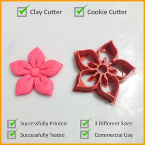 Clay Cutter Cookies Cutter Flower Shape #01