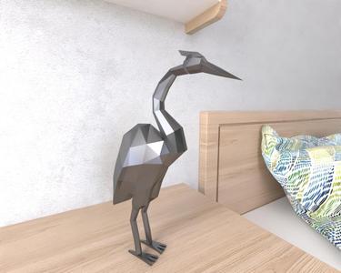 Zigueña Bird Lowpoly