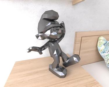 Clumsy Smurf Lowpoly