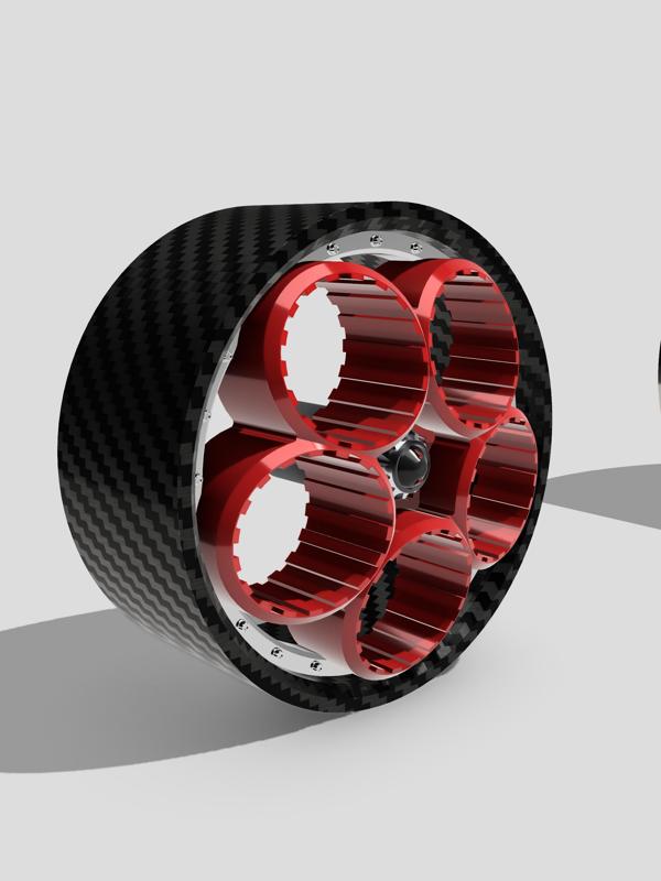 20inch 5 Speed Convex Wheels with Centrelock 2x Offsets 3D print model