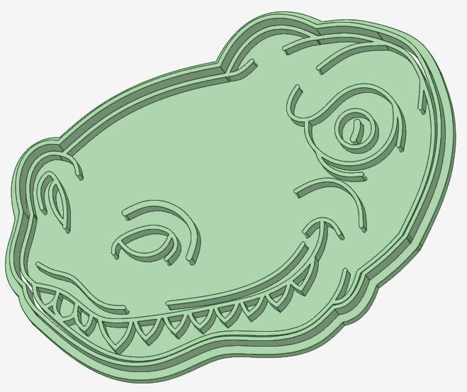 Dino cara cookie cutter