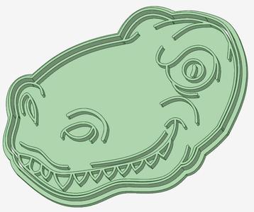 Dino cara cookie cutter