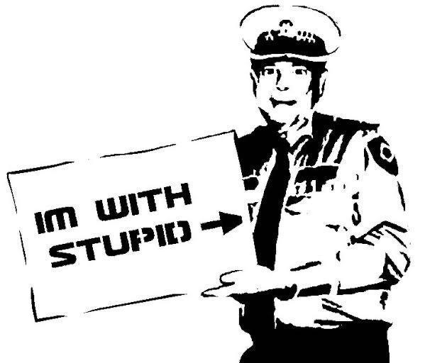 I'm with Stupid stencil
