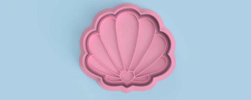 Mermaid shells cookie cutter (Mermaid shells cookie cutter)
