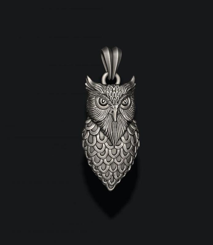 owl pendant 3D print model