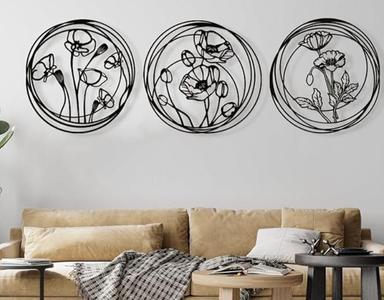 3pcs Poppy Flowers Wall Art