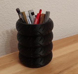Tire pen pencil can holder