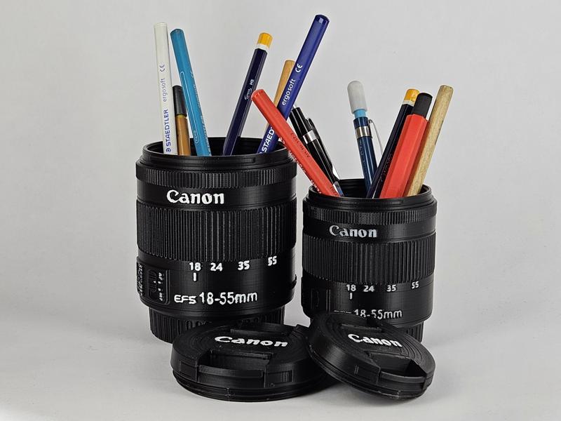 Canon Lens Container and Pen Holder