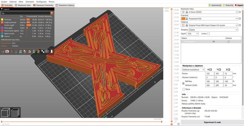 standing initial: letter X (version 1)