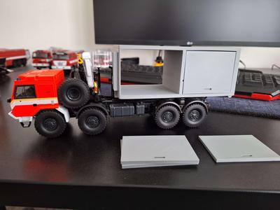 Fire truck model container