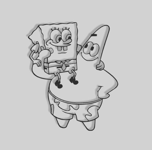 SpongeBob and Patrick - 2D ART