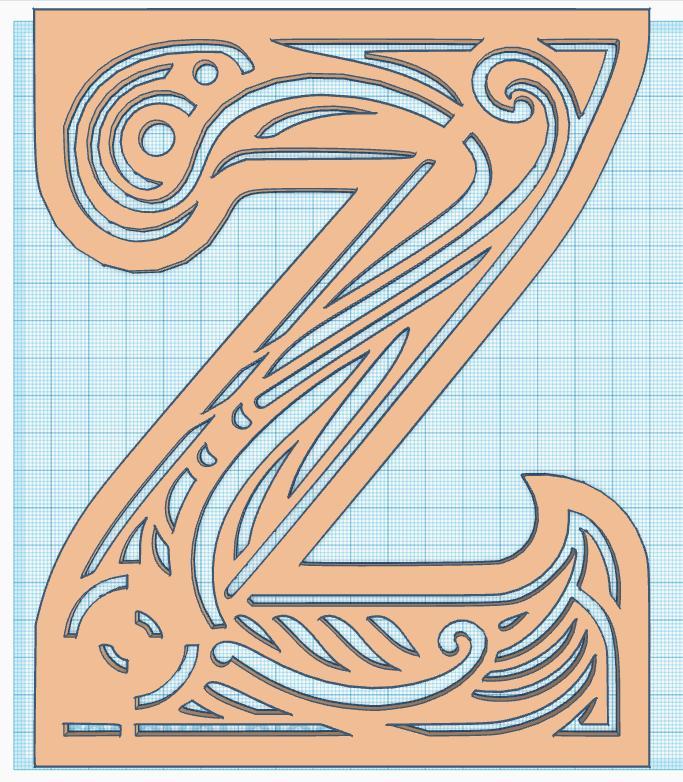 Stencil: letter Z (version3)