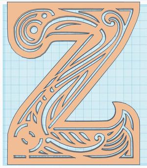 Stencil: letter Z (version3)