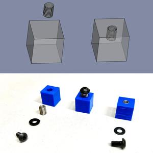 Self Tapping Thread Insert Cut-out STEP Files