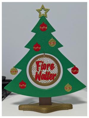 Christmas tree with names tag