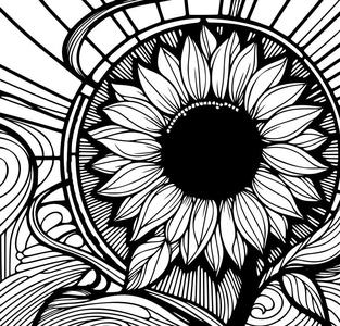 Wall art: Sunflower (version 1)