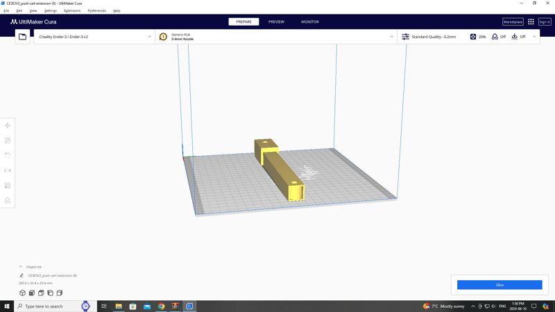 3/4" square tube extension