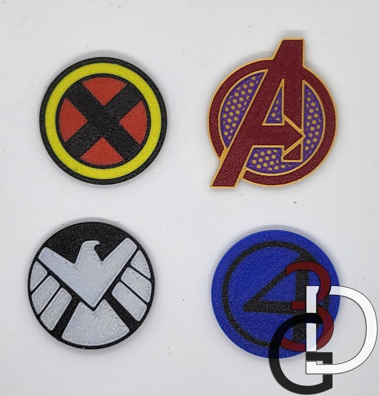Marvel themed magnets/coasters (set 2)