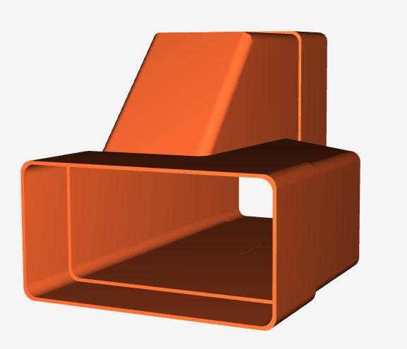 Rectangle Ventilation 110x55mm 90 Degree Twist