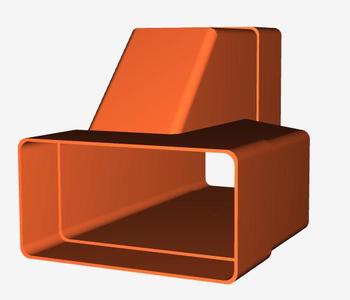 Rectangle Ventilation 110x55mm 90 Degree Twist