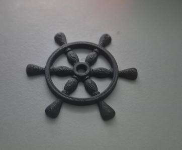 Ship wheel pendant of keychain
