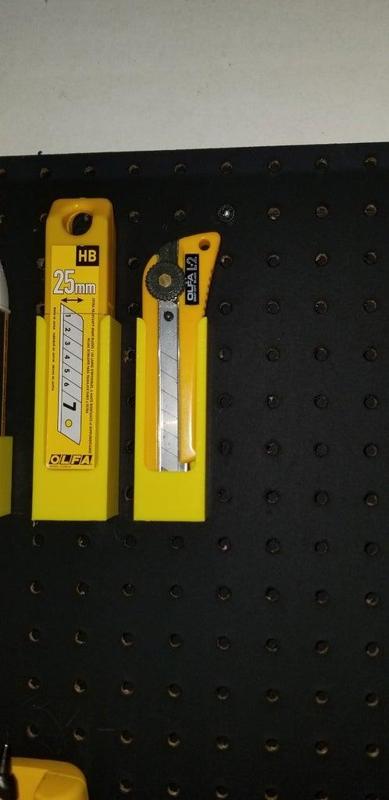 OLFA L2 utility knife pegboard mount