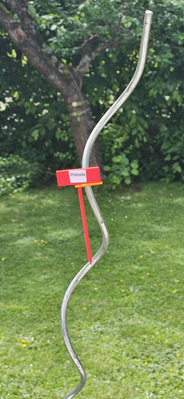 Pflanz Tafel/Schild an Rankstange befestigen  /  Attach planting board/sign to climbing pole