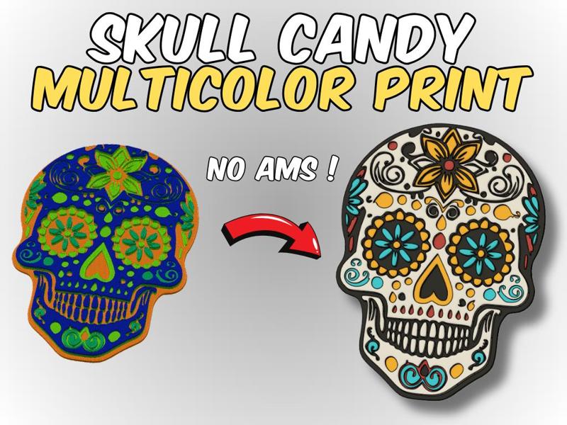 Skull Candy Multi Color Print