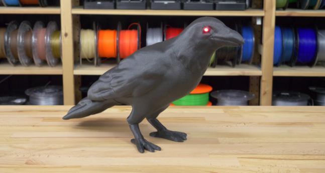 CROW WITH LED EYES