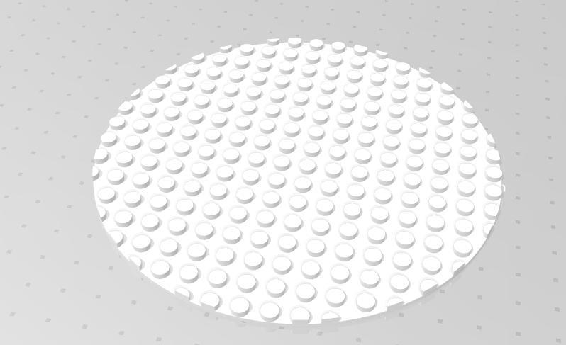 Lego inspired baseplate 16x16 circle| Fits HÄRLIGA bell jar[big version] from IKEA