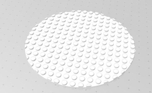Lego inspired baseplate 16x16 circle| Fits HÄRLIGA bell jar[big version] from IKEA