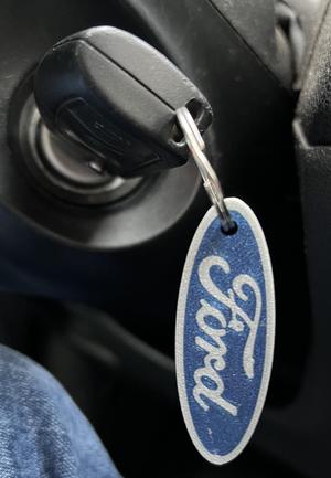Ford keychain double sided multicolor