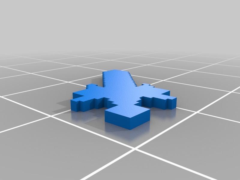 Laser cut or 3d printed minecraft sword