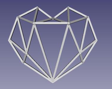 Wireframe Heart Wall Decoration