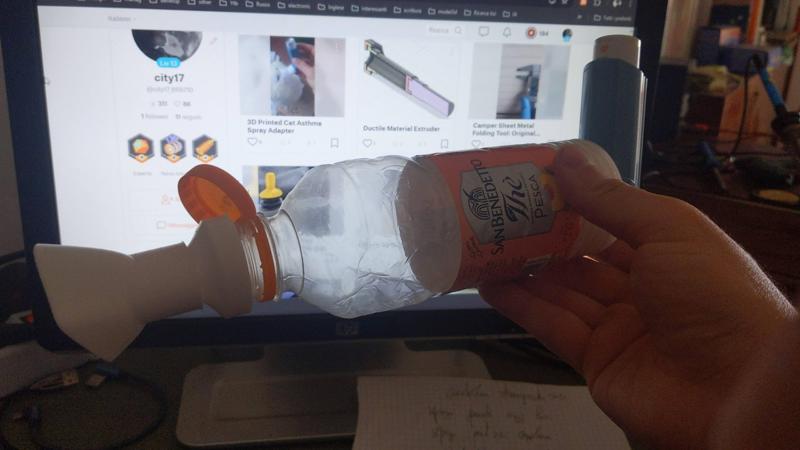 Bottle Adapter for Cat Asthma Inhaler