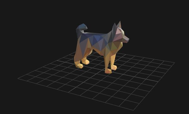 Low poly German Shepherd