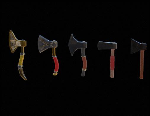 Axe set weapon model