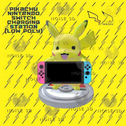 Pikachu Nintendo Switch Charging Station (Low Poly)