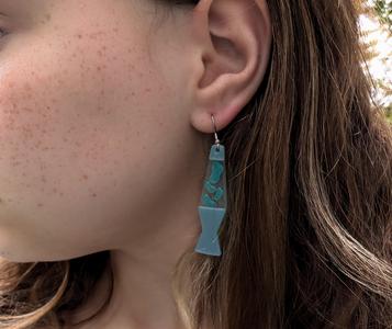 Groovy Lava Lamp Earrings - Dangling, 3-color with filament change opportunity