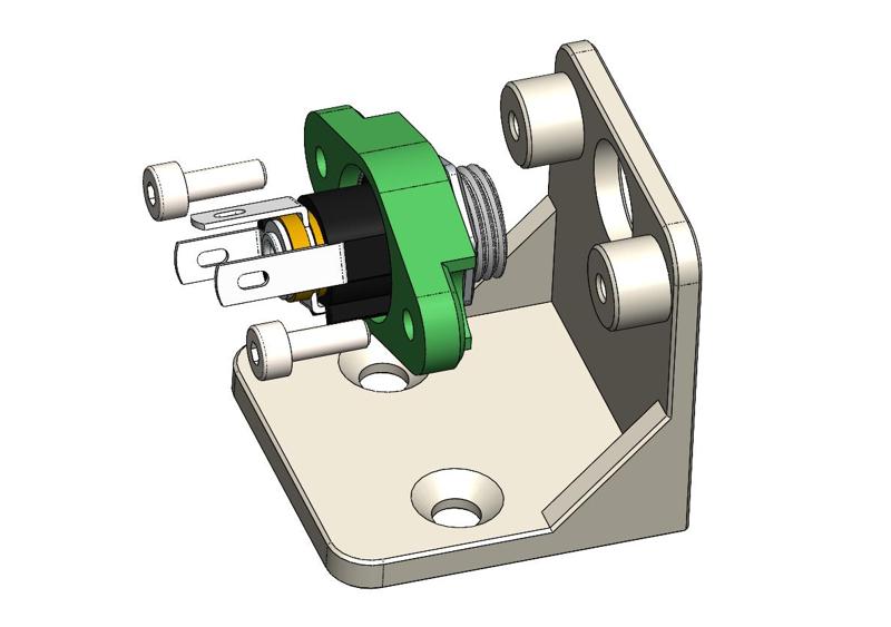 DC barrel jack mount 5.5 x 2.1 25