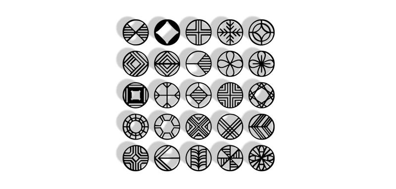 Geometric Circle Cup Coasters