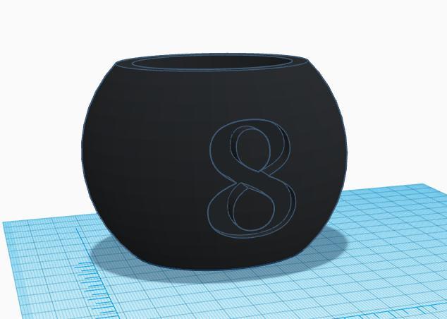 8-ball plant pot