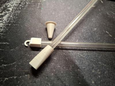 Blinds parts. Cone, dowel endcap, hook