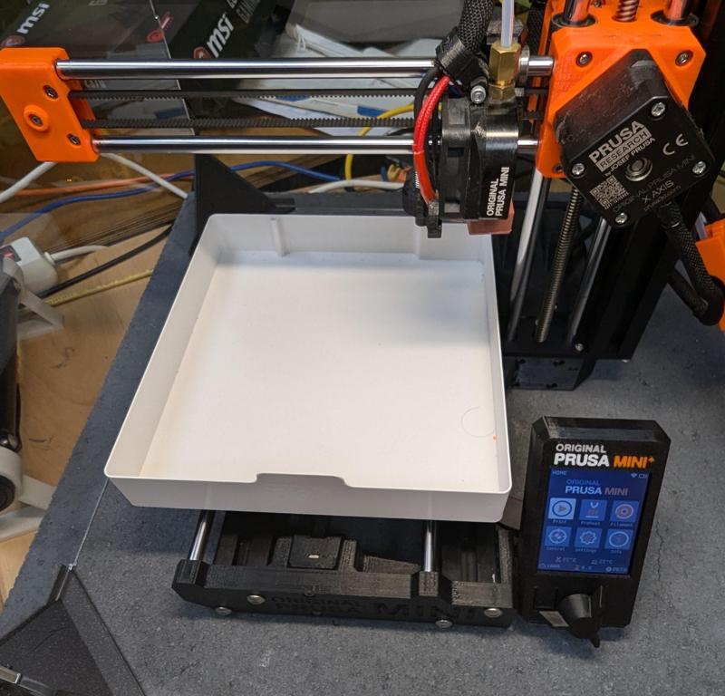 Prusa MINI heatbed bin